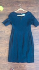 Eliza J Sleeve Shift Dress Navy Blue Sz 8 EJ5M9743