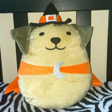 New with tags target bullseye dog plush in witch costume Halloween throw pillow