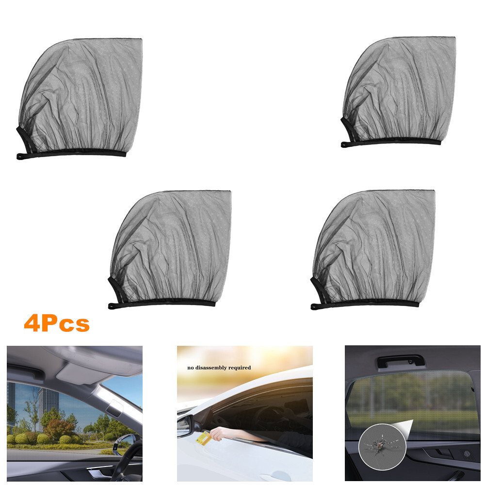 4Pcs Car Side Window Sun Shades for Privacy & Camping
