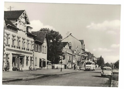 Fürstenwalde South 1966, August-Bebel-Straße with Icarus bus