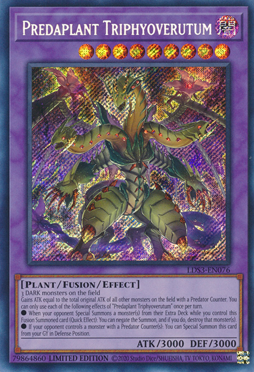 Predaplant Triphyoverutum LDS3-EN076 1st N/Mint YUGIOH Card Secret