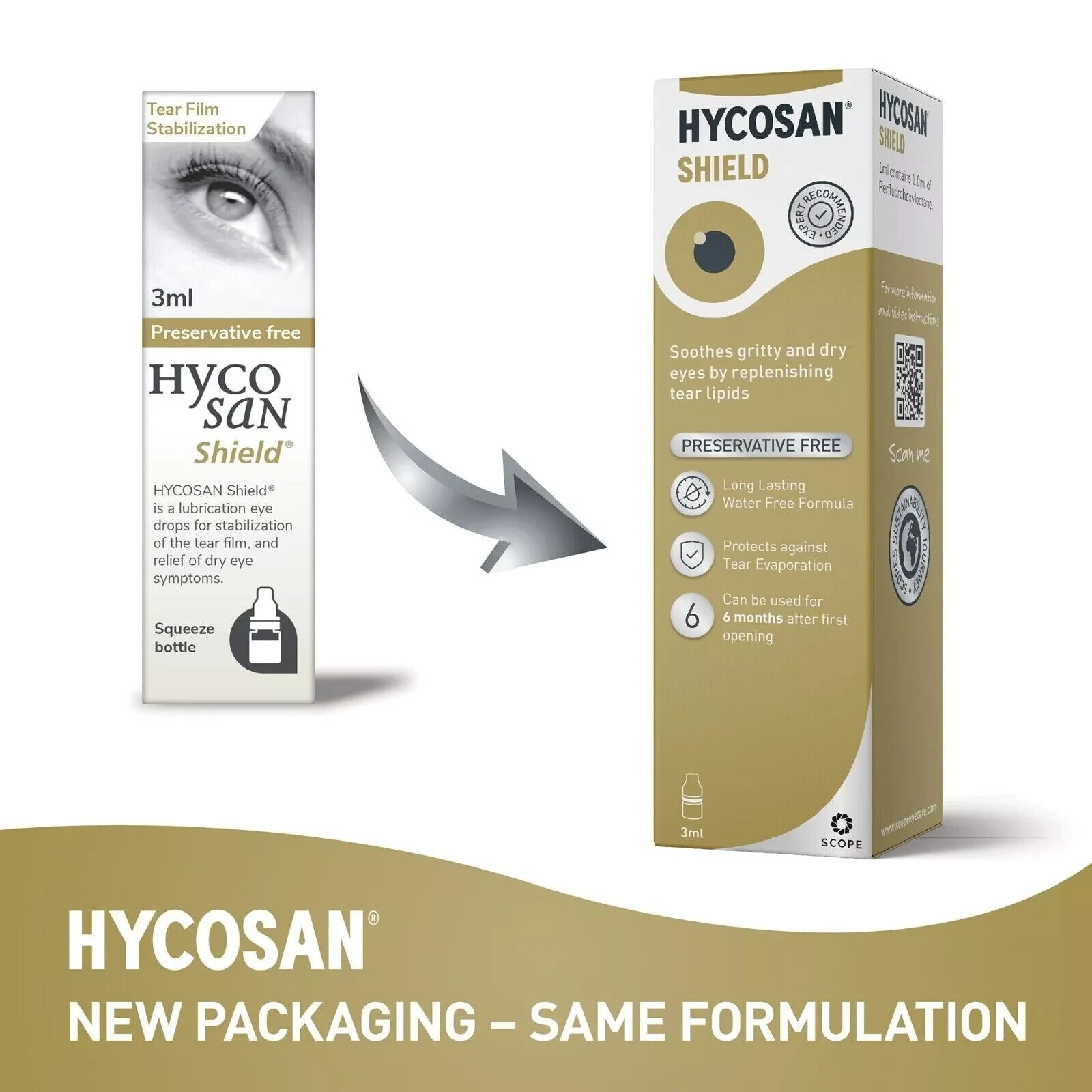 Hyco San Shield Eye Drops 3ml New Preservative Free