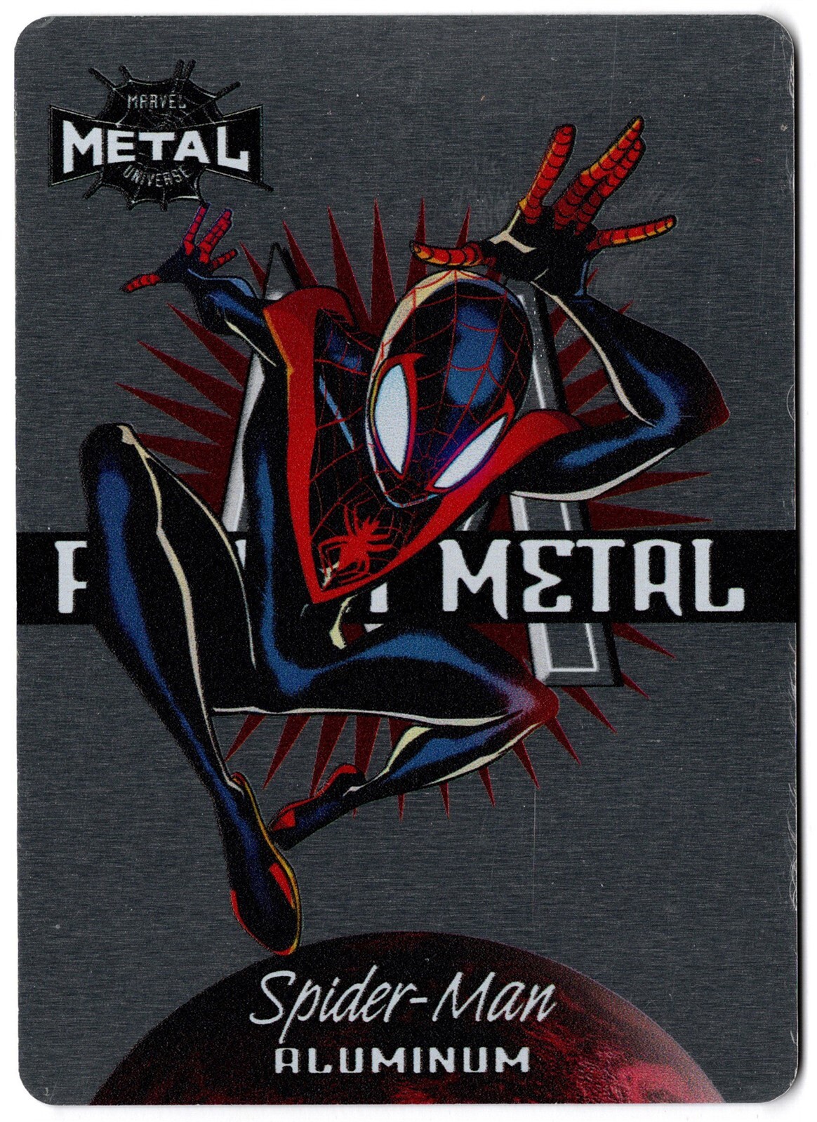 2021 Skybox Marvel Metal Universe Spider-Man Planet Aluminum MILES MORALES #11