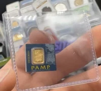 Pamp Suisse 1 gram Gold Fortuna Bar in Mini Plastic Assay Card