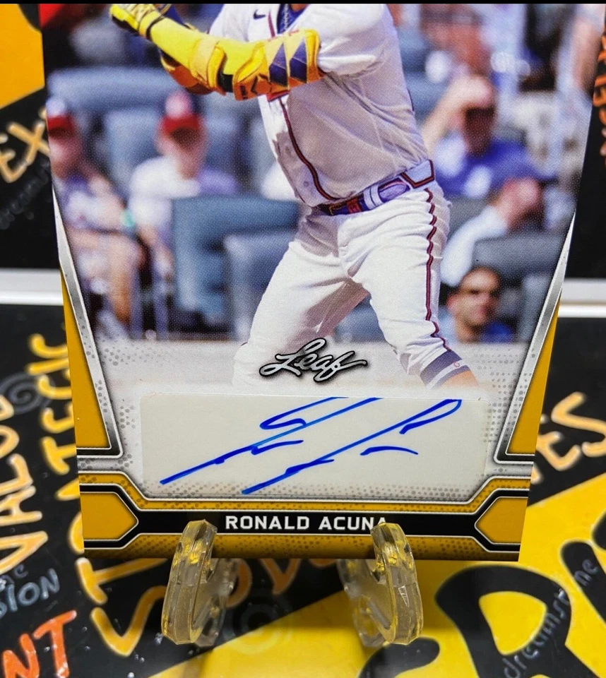 2021 Leaf Ronald Acuna Jr Autographed Card - Image 2 of 3