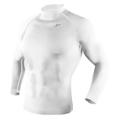 Take Five Mens Skin Tight Compression Base Layer Running Shirt S~2XL White 004