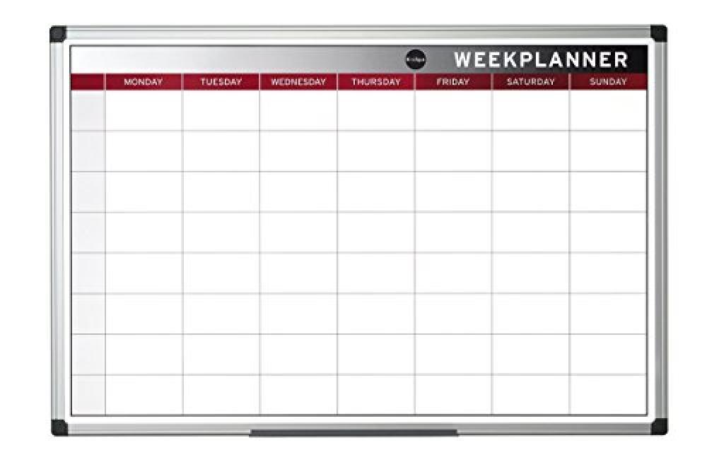 (TG. 600 x 450 mm) Bi-Office GA0233170 - Planner Settimanale Magnetico, 600 x 45