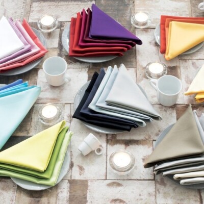 GARNIER-THIEBAUT CONFETTIS SOLID COLOR NAPKIN SET IN MULTIPLE COLOR OPTIONS
