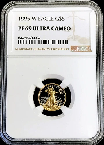 1995 W GOLD AMERICAN EAGLE 1/10 OZ PROOF $5 COIN NGC PROOF 69 UC