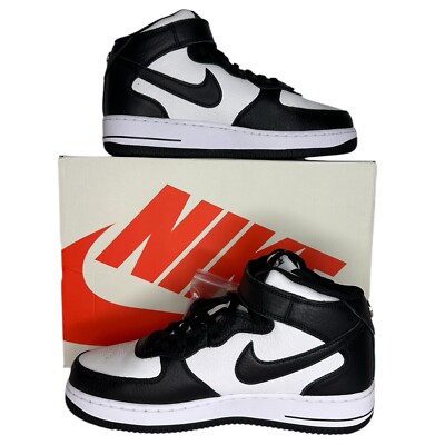 NIKE Air Forces 1 07 Mid Sp Black And White (STUSSY)