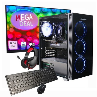 Gaming PC Set Ryzen 5 5500 32GB 1TB SSD RTX 5050 + MSI PRO MP273A 27''