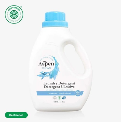 #ad AspenClean Unscented Laundry Detergent Non Toxic Hypoallergenic 64 Loads $19.99