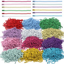 100pcs 10/12cm Colorful Ball Bead Chain Keyring DIY Connector DIY Jewelry Making