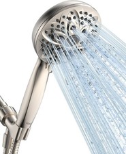 Solid Metal Handheld Shower Head, Brushed Nic...