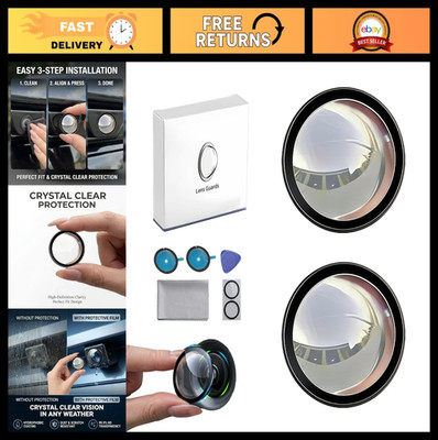 2-Pack Backup Camera Lens Protector, 9H Hardness Anti-Scratch Waterproof Cover,