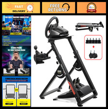 Universal Sim Racing Wheel Stand Cockpit for Logitech Thrustmaster - Adjustabl