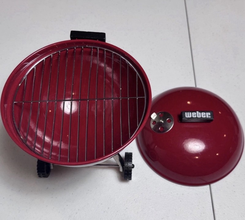 Original Weber Teleflora Mini Red BBQ Smoker Grill Grate 8" X 6”  Miniature Gift