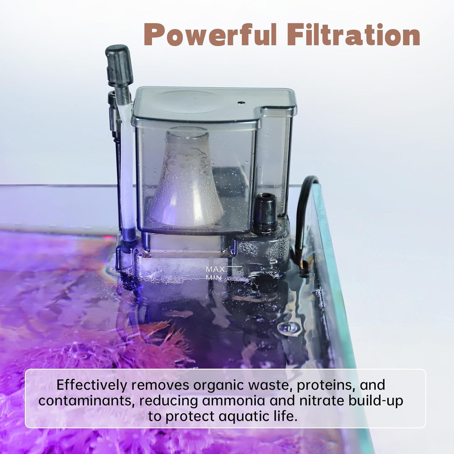 Aquarium Protein Nano Skimmer for Saltwater Fish 50-80 Gallon Tank ...