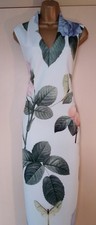 TED BAKER RAVINA DISTINGUISHING ROSE MINT FLORAL MIDI DRESS SIZE 2 UK 10