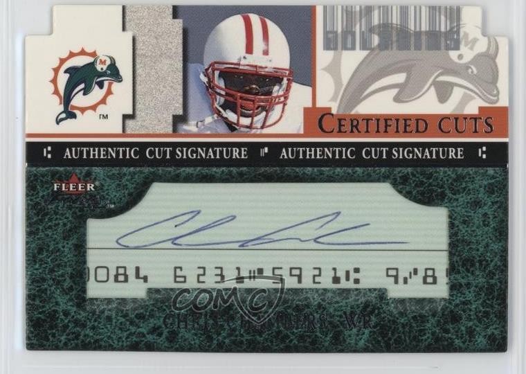 2001 Fleer Focus Certifed Cuts Cut Chris Chambers #CCCC Rookie Auto RC 1t37
