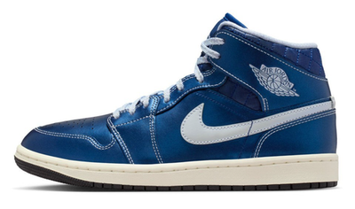 Nike Air Jordan 1 Mid SE Metallic Blue Quilted IM5128-001 Women's