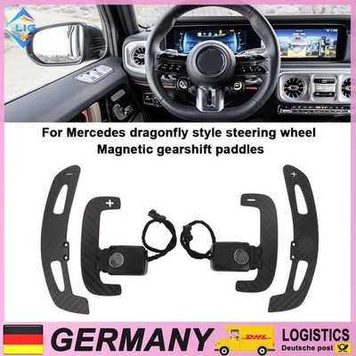 Kohlefaser Lenkrad Schaltwippen Schalthebel Für Mercedes Benz Dragonfly Style