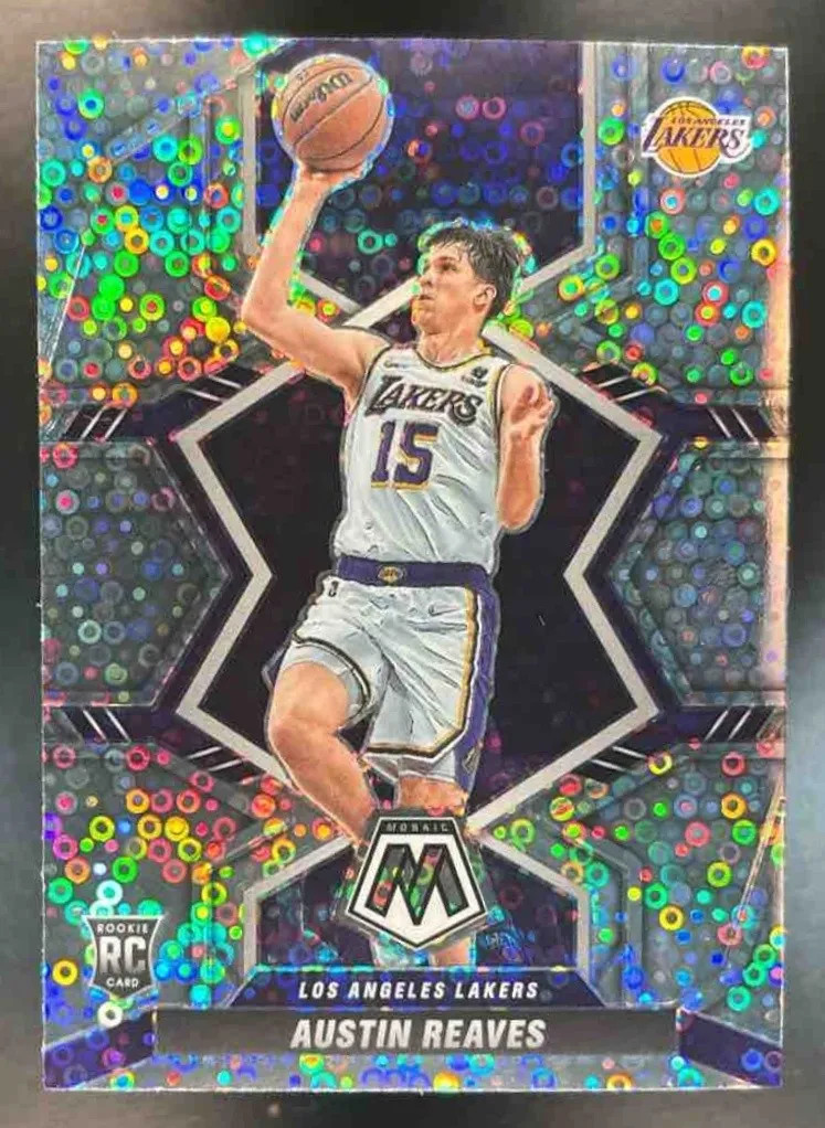 2021-22 Panini Mosaic Austin Reaves Fast Break Silver #241 RC Los Angeles Lakers