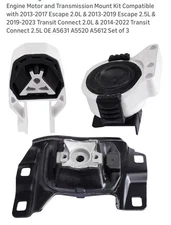 Motor and Transmission Mount Kit Compatible with 2013-2017 2.0L & 2013-2019 2.