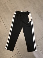 NWT Adidas Youth Boys Size 6 Track Pants Black With White Strip  Logo