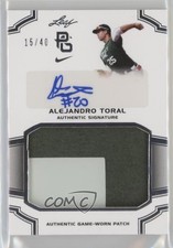 2016 Leaf Perfect Game National Showcase 15/40 Alejandro Toral Patch Auto 0cz