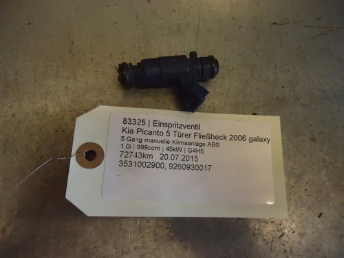 Kia Picanto Einspritzventil 3531002900 1.0i 45kW G4HE 83325