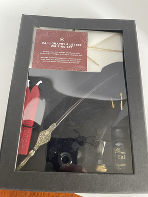 EB Calligraphy And Letter Writing Set | Includes 3 Steel Nibs, Ink, Wax, & More