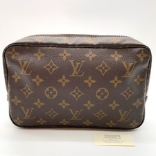 Auth Louis Vuitton Monogram Trousse Toilette 23 M47524 Clutch Bag NS040266