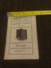 Vintage 1908 Picture Taking Brownie Camera No2a Eastman Kodak Booklet