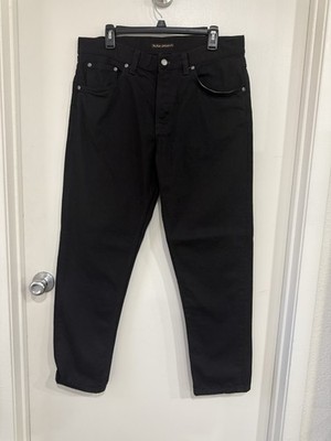 Nudie Jeans Co Steady Eddie II W36 L32 Dry Everblack 100 % Cotton Wore Once.