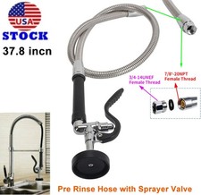 Pre Rinse Sprayer 1.42 GPM High Pressure Commercial Sink Sprayer Head 38" hose
