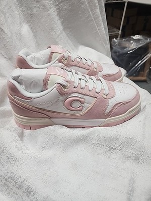 Coach Women Soho Leather Low Top Sneaker In Signature Design pink