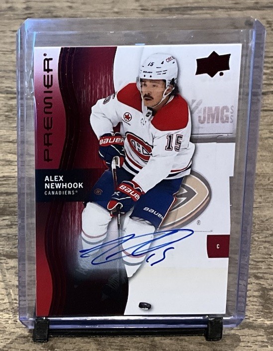 2023-24 Upper Deck Premier - Alex Newhook Autograph Red #74