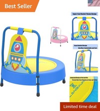 Compact Toddler Trampoline with Foam Pad - Ideal for Ages 6 to 4