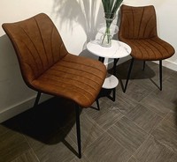 Faux Leather Pair of Dining Chairs