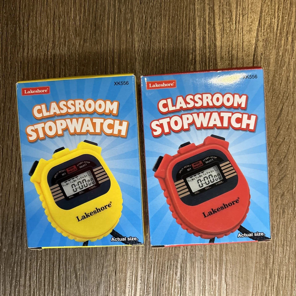 Lakeshore Learning Klassenzimmer Stoppuhr gelb rot 2 Stück XK556 NEU