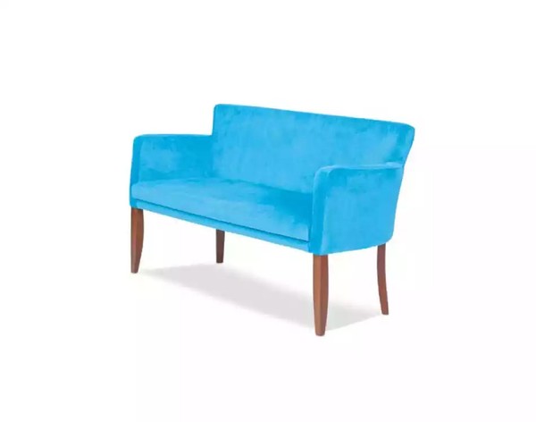 Blauer Textil Zweisitzer Arbeitszimmer Couch Moderne BüRomöBel Office-image