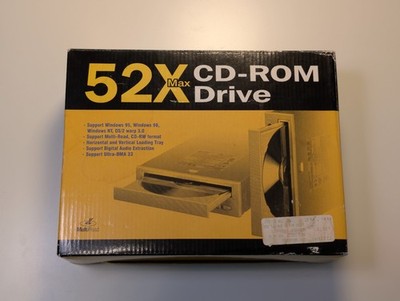 New Open Box 52X Max CD-ROM Internal Drive IDE ATAPI Retro PC Windows 98
