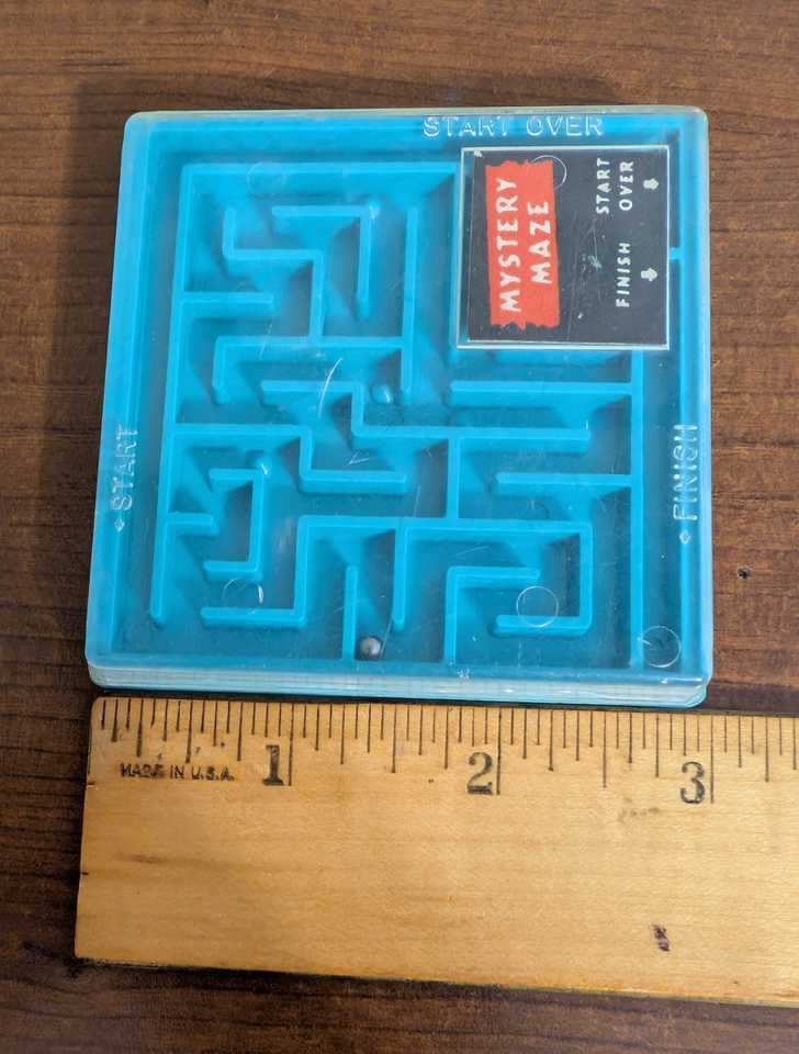 Vtg Original Handheld: DEXTERITY PUZZLE MYSTERY MAZE w secret Mystery ...