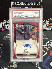 2023 Bowman Chrome Dyan Jorge 1st Red Lava Auto /5 PSA 9 Rockies
