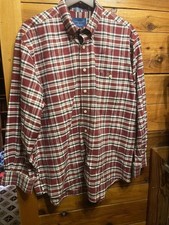 Vintage Towncraft Button Down Shirt Size Large L Wrinkle Free Plaid Long Sleeve