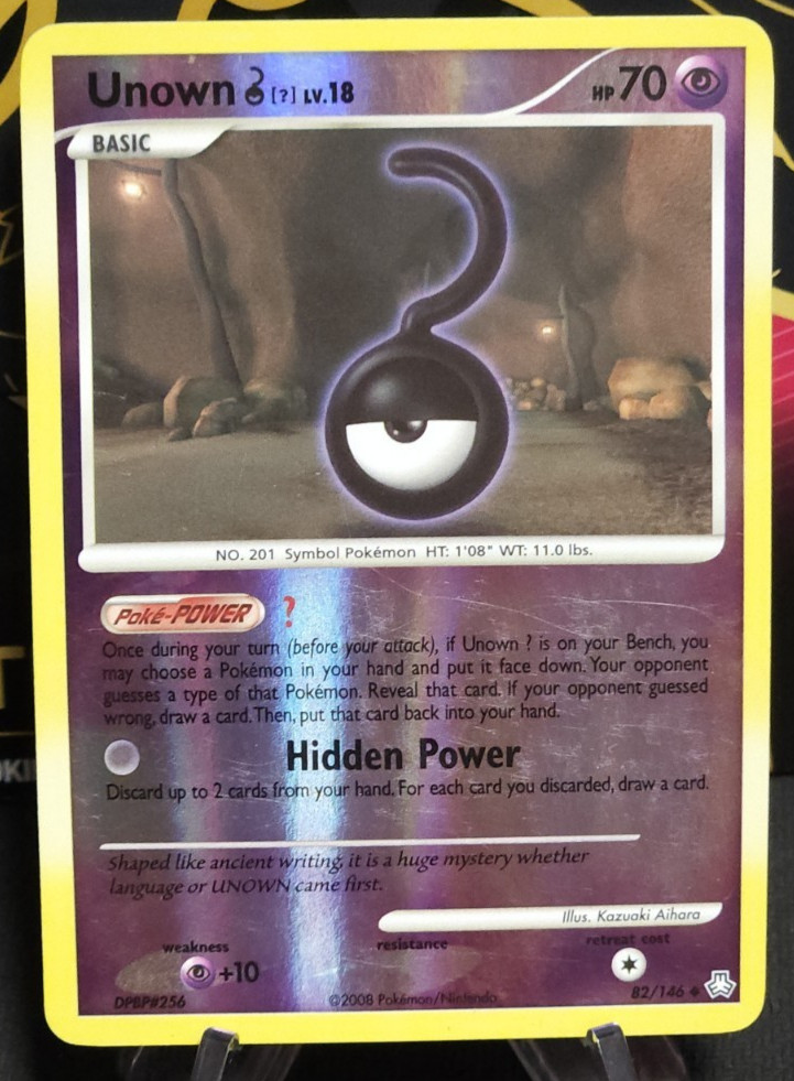 Pokémon Unown [?] #82/146, Legends Awakened Reverse Holo 2008