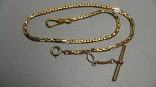 beautiful Antique Gold Filled pocket watch chain fob /necklace