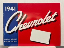 1941 Chevrolet Special Deluxe Master Deluxe Brochure Vintage Original Car Auto
