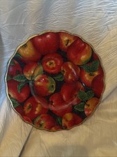 9” Decorative Apple Themed Plate, Apple On Both Sides. 